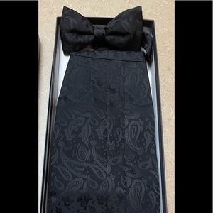 Black Satin Cummerbund Set excellent condition